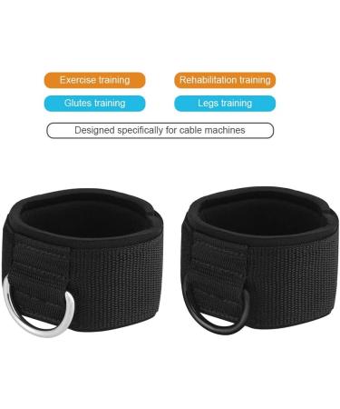 Vishusju Neoprene Ankle Wrist Cuffs with D-Ring for Cable Machines - Adjustable Glute Kickback Straps for Legs Exercise - Buy Online on GoSupps.com