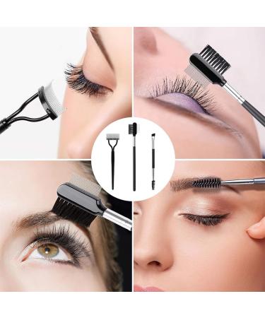 3 Pieces Eyelash Brush Set Duo Eyebrow Brush Eyelash Care Brushes for Eyebrows Professional Eye Makeup Tools - Buy Online on GoSupps.com