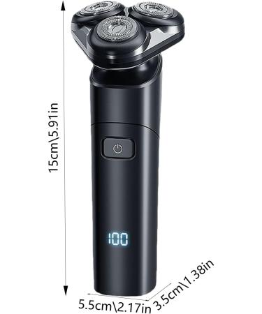 USB Rechargeable Electric Shaver for Men - Waterproof Rotary Beard Trimmer & Travel-Friendly with LED Display - Buy Online on GoSupps.com