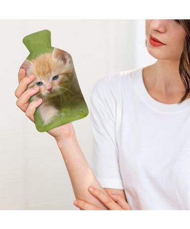 Cute Cat Hot Water Bottle with Plush Cover | Hand Warmer for Adults & Kids | 26.5x15.3cm - International Shipping - Buy Online on GoSupps.com