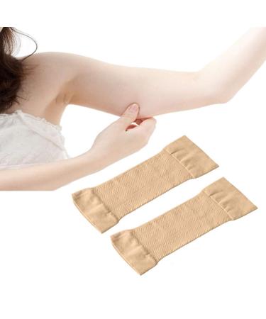 Zittop 1 Pairs Slimming Arm Sleeves Arm Elastic Compression Arm Shapers Sport Arm Shapers for Women (Skin)