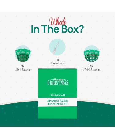 Do-it-Yourself Screwdriver & Battery Replacement Kit for Hallmark Keepsake Ornaments | 18 LR41 18 LR44 | Bonus Christmas Ornaments QSB6066 - Buy Online on GoSupps.com