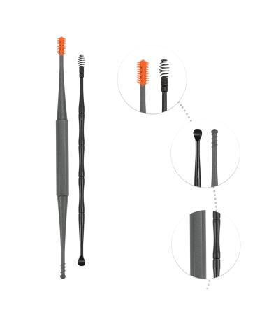 Vocoste 2 Pcs Earwax Cleaning Tool Set - Stainless Steel Ear Cleaner Kit with Faux Leather Case - Buy Online on GoSupps.com