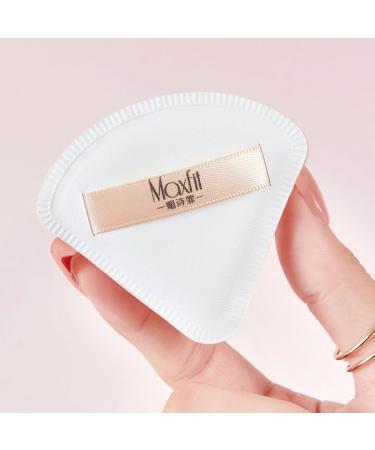 Verdant Touch Sponge Powder Puff Soft Powder Puff Sponge for Face Makeup Skin Friendly Prevents Snagging Triangular Shape Salon Home Travel Bagged