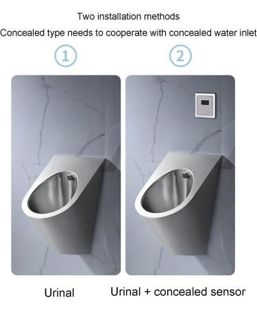 Inodoro moderno con descarga autom tica montado en la pared inodoro Vertical de inducci n de Acero inoxidable 304 adecuado para ba os de centros comerciales ba os familiares Single piece urinal - Buy Online on GoSupps.com
