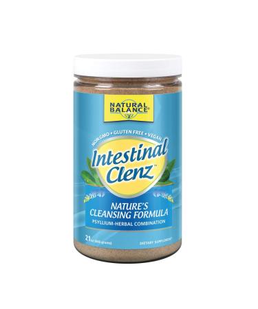 Natural Balance Intestinal Clenz | Psyllium Herbal Cleansing Powder | Healthy Digestion Detox & Regularity Supplement | No Gluten | 21oz 120 Serv.