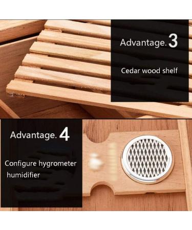 Humidors Cigar Humidors Cigar Alcohol Raising Box Cedarwood Woven Strip Large Capacity Moisturizing Cabinet Can Store 50 Cigars (Color : Brown Size : 12 * 22 * 29.5cm) 12*22*29.5cm Brown - Buy Online on GoSupps.com