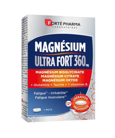 Forté Pharma - Magnesium Ultra Strong LP | Food Supplement with Marine Magnesium, Taurine and B Vitamins - Adult Stress Relief | 30 tablets = 1 month