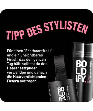 Boldify Hair Powder for Thinning Hair - Invisible Hazel Brown Covers Hair Loss in 15 Sec 28g (Large Bottle) - Natural Solution for Men & Women - Buy Online on GoSupps.com