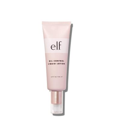 e.l.f. Oil Control Liquid Lotion Lightweight, Mattifying, Long Lasting, Hydrating Moisturizes, Balances Oil, Controls Shine Enriched with Tea Tree Oil 2.22 Fl Oz