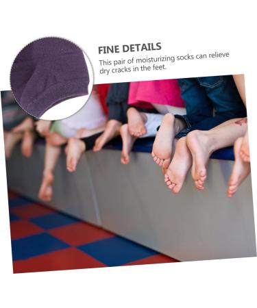 minkissy 5 Pairs Moisturizing Socks Moisture Gel Socks Breathable Socks Foot Moisturising Socks Foot Lotion Socks Feet Moisturizer Socks Ankle Socks Purple Silicone Anti-Crack Protector - Buy Online on GoSupps.com