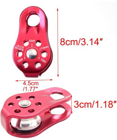 Latinaric Double Rope Pulley - Heart Shape Red Deflection Pulley for Cable Car & Via Ferrata | International Shipping - Buy Online on GoSupps.com