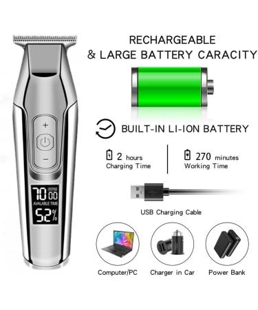 Pro Hair Clipper Professional Hair Clipper Adjustable Speed LED LCD Digital Carving USB Rechargeable Men Beard Trimmer Hairstyle Pusher - Buy Online on GoSupps.com