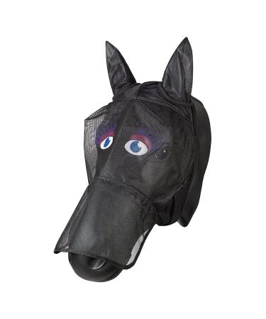 PFIFF 101013 Fly Mask Face Mask with Motif for Horses Fly Protection Black-Pink Pony/S - Buy Online on GoSupps.com