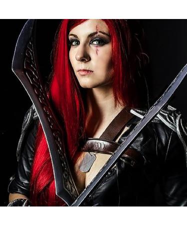 Colorfulpanda 32inch Long Red Wigs for Women Straight Synthetic Hair Wig Middle Part for Halloween Movie Costume Cosplay Anime Wig - Buy Online on GoSupps.com