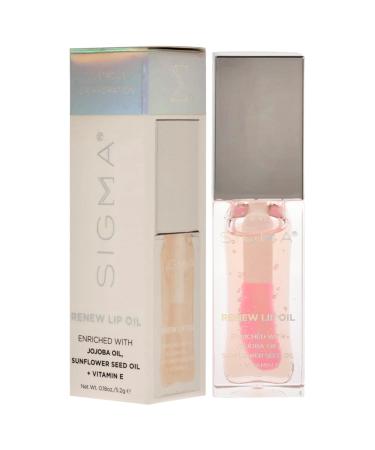 Sigma Beauty Renew Lip Oil | Tinted Non-Sticky Hydrating Lip Oil with Antioxidants - Hush Clear Pink Sheen - Buy Online on GoSupps.com