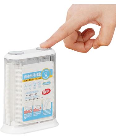 Automatic Dental Floss Dispenser - Refillable Portable Organizer for Adults | Transparent Dental Stick Case for Bathroom | International Shipping Available - Buy Online on GoSupps.com