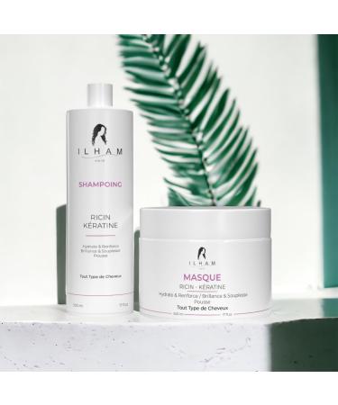 G n rique Sulfate free shampoo & mask with castor oil and keratin.