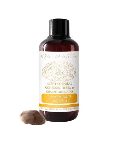 Body Oil Massage Oil Earth Connection with Smoky Quartz 200 ml Skin Refreshing For Tired Legs Tone Body Mind and Soul 100 Natural Not Tested on Animals Almas a
