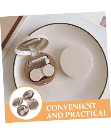 HAPINARY Lens Holder - 2 Sets Colored Makeup Container | ABS Invisible Travel Makeup Lens Case for Cosmetics - Buy Online on GoSupps.com