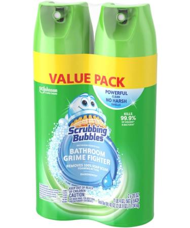 Scrubbing Bubbles Bathroom Grime Fighter Aerosol - Rainshower Scent - 20 oz (2 Count) - Buy Online on GoSupps.com