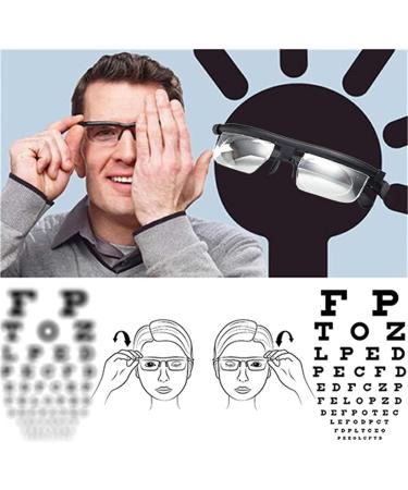 Adjustable Myopia Glasses with Adjustment Wheel | Unisex Nearsighted & Farsighted Reading Glasses - 2pc Set - Buy Online on GoSupps.com