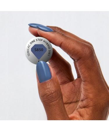 S850 Semilac One Step Hybrid Nail Polish 3in1 | Calm Ocean Blue 5ml - Innovative UV LED Color for Beautiful Nails - Buy Online on GoSupps.com
