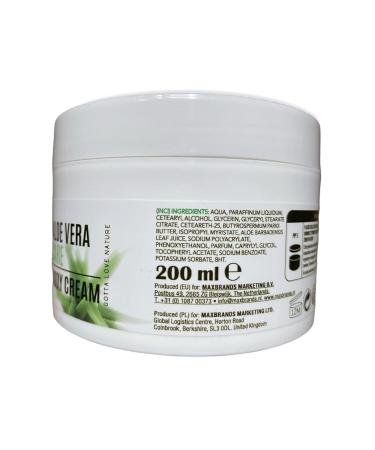 Shop Aloe Vera Body Cream with Vitamin E - Hydrating Vegan Skin Cream 200ml - Buy Online on GoSupps.com