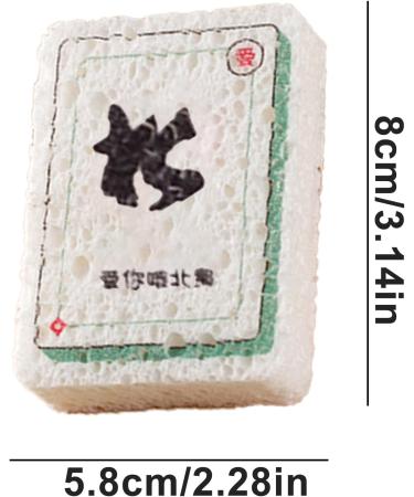 Dish Wash Sponge - Mahjong Design Dishes Sponge - Long-Lasting Wood Pulp Fiber Scrubber Sponge Kitchen Dish Bowl Cleaning Sponge for Dining Rooms Canteens Tosier North - Buy Online on GoSupps.com