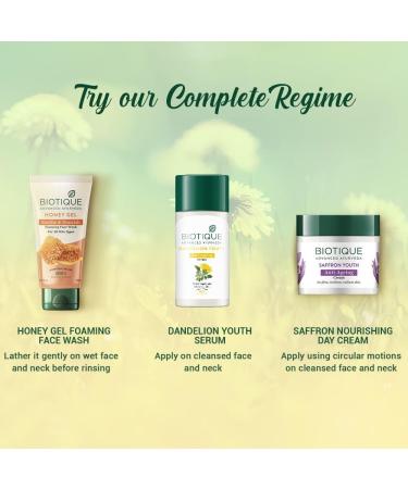 Biotique Bio Dandelion Visibly Ageless Serum 40ml | All Skin Types - Buy Online on GoSupps.com
