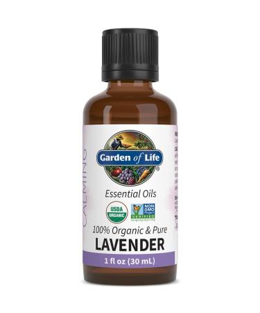 Garden of Life Essential Oil, Lavender 30 ml, USDA Organic & Pure, Clean, Undiluted & Non-GMO - for Diffuser, Aromatherapy, Meditation, Skincare, Sleep - Calming, Relaxing, Soothing, 1 Fl Oz 1 Fl Oz (Pack of 1) - Buy Online on GoSupps.com