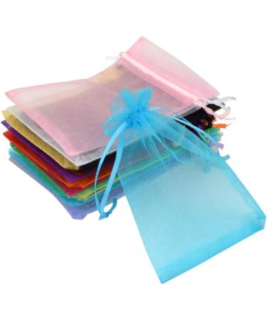 Bskifnn 50pcs Organza Bags 3.54''x4.33''(9x11cm) Satin Drawstring Organza Pouch Wedding Party Favor Gift Bag Jewelry Watch Bags 10-color - Buy Online on GoSupps.com