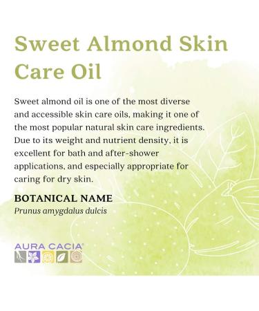 Aura Cacia Sweet Almond Skin Care Oil - GC/MS Tested Purity | 3.79L (128 fl. oz.) | International Shipping Available - Buy Online on GoSupps.com