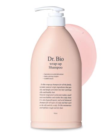 Dr. Bio Wrap-Up Shampoo | 750ml Purifying Shampoo for All Hair Types | Natural Organic Volumizing Hair Scalp Shampoo for Oily Hair | Hydrating & Moisturizing Paraben Free Shampoo for Kids Men & Women