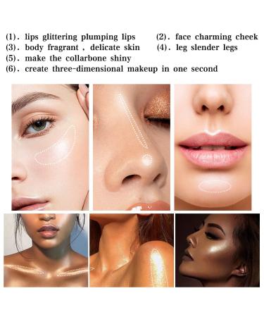 White Silver Glitter Highlighter Makeup Palette - Highly Pigmented Illuminator for Face & Body - Contour & Glow Palette for All Skin Tones - Buy Online on GoSupps.com