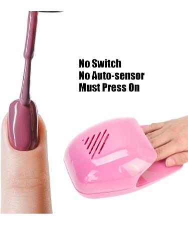 Portable Nail Dryer | Cooling Fan Nail Polish Quick Dryer - Pink | For Household and Salon - Buy Online on GoSupps.com