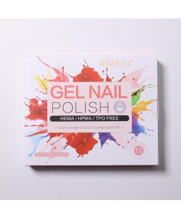 AIMEILI Neon Gel Nail Polish Set 8ml 12 Colours Spring Summer Pink Red Orange Green Blue Purple Gel Polish Soak Off UV LED Gel Nail Polishes Nail Art Gel Polish Gift Kit 26 KIT12-26_8ML 8 ml (Pack of 12) - Buy Online on GoSupps.com