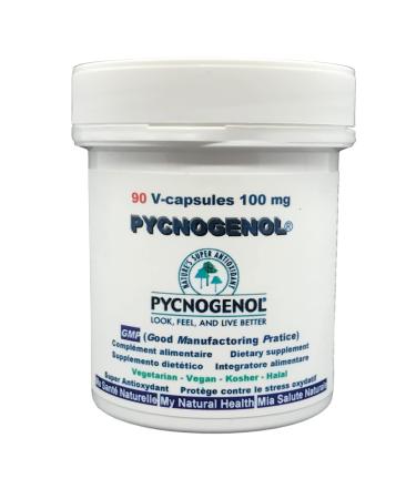 Pycnogenol 90 vegan 100 mg super antioxidant capsules - laboratory test (from the exclusive producer Horphag Research Switzerland) without allergens