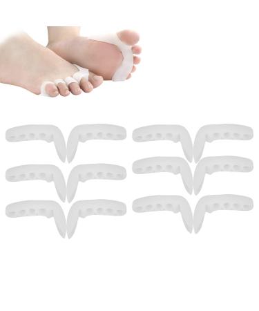 6 Pairs 5 Hole Toe Separators | SEBS Elastic Hallux Valgus Corrector for Men & Women - Improve Comfort & Alignment - Buy Online on GoSupps.com