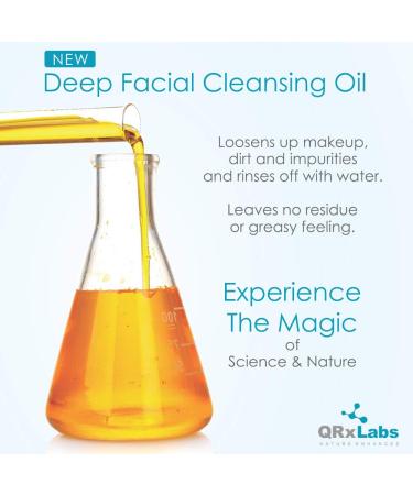 Deep Cleansing Facial Oil with Olive & Grape Seed Oils, Tangerine & Lemon Essential Oils | Vitamin C & E Infused | Best Cleanser for Dry Skin | Makeup Remover & Face Wash - 6 fl oz - Buy Online on GoSupps.com