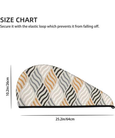 Geometric Microfiber Hair Towel - Super Absorbent Wrap for Long Curly & Thick Hair | Soft Coral Velvet Quick Dry Cap for Women - Buy Online on GoSupps.com