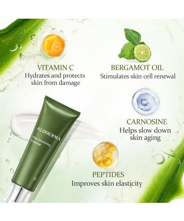 Aloderma Aloe Shower Set - Nourishing Body Wash Nourishing Facial Cleanser - Hydrating Soothing Moisturizing - Buy Online on GoSupps.com