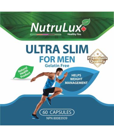 NutruLux Ultra Slim For Men (120mg Camellia Sinensis) Halal Vegan Gelatin-Free Capsules - Men's Wellness Support for Weight Management Daily Slimming Intake with Essential Nutrients - Slimming Capsules for Men (Bold Black) 60 Capsules (Pack of 1) - Buy Online on GoSupps.com