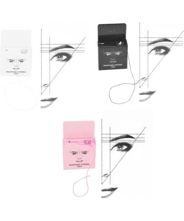 3pcs 32.8ft Eyebrow Thread Brow Mapping String Microblading String Measurement 15ml Pre Inked Eyebrow Mapping String Black White Red - Buy Online on GoSupps.com