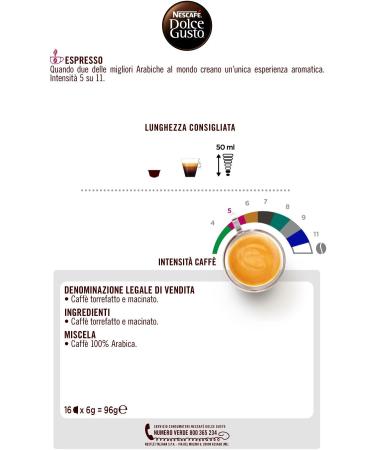  NESCAFE DOLCE GUSTO Nescaf Dolce Gusto Espresso Caff 6 boxes of 16 capsules 96 capsules - Buy Online on GoSupps.com