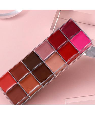 Lip Colour Palette | 12 Shades Matte Cream Long-Lasting Lasting Gloss Compact Durable Ideal for Women and Adults Daily Use - Buy Online on GoSupps.com