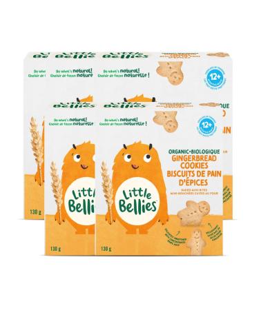 Little Bellies Organic Gingerbread Cookies (Pack of 5 x 130g Individual Packs)