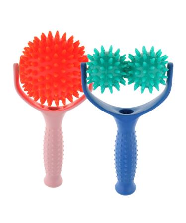 2x Massage Roller Massage Ball with Handle Body Muscle Relax Massager Self Massage Roller
