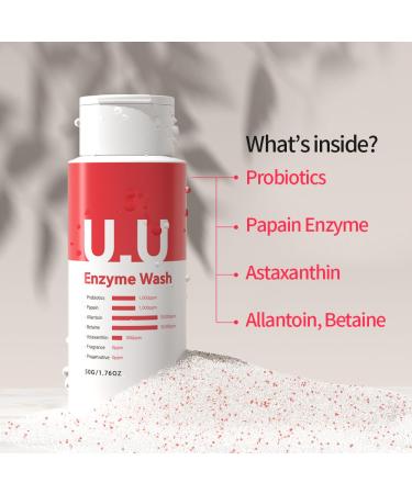 LON.G PROPEACE U.U Enzyme Powder Face Wash mild cleanser and exfoliator for sensitive skin probiotics skincare low pH ph-balancing blackhead remover 50g / 1.76 oz. - Buy Online on GoSupps.com