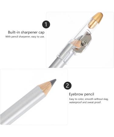DOITOOL Grey Eyeliner 16 Pcs Pencil Sharpener Eyebrow Pencil Eyeliner Pencil Eyebrow Pen Pencil Brighten Pencils Lasting 1 count (Pack of 1) As Shownx2pcs - Buy Online on GoSupps.com